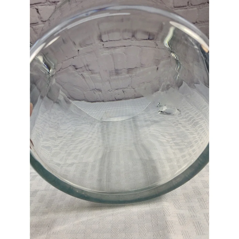Gorgeous LARGE Vintage Blown Glass Paneled Champagne Ice Bucket 9 in.